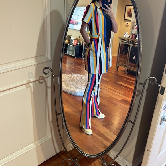 Super versatile Bohemian striped denim belted dress, Size 10! Alice + Olivia! - Picture 9 of 16